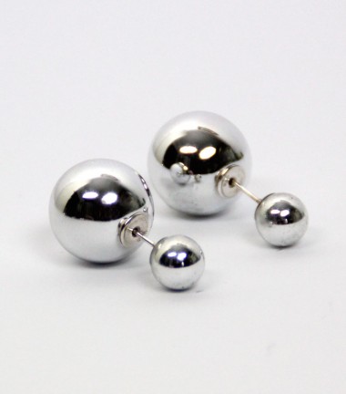 Pendientes Doble Perla Plata Pendientes Doble Perla Plata