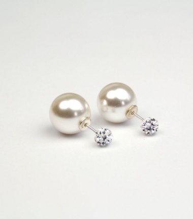 Pendientes Doble Perla Cristal Pendientes Doble Perla Cristal