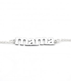 Pulsera cadena Mama en Plata