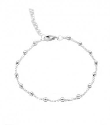 Pulsera fina con Bolitas en Plata Pulsera fina con Bolitas en Plata