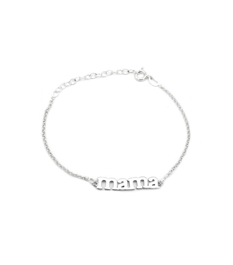 Pulsera cadena Mama en Plata