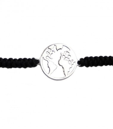 Pulsera Globo Mundo Plata Pulsera Globo Mundo Plata