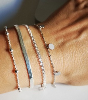 Pulsera Plana en Plata