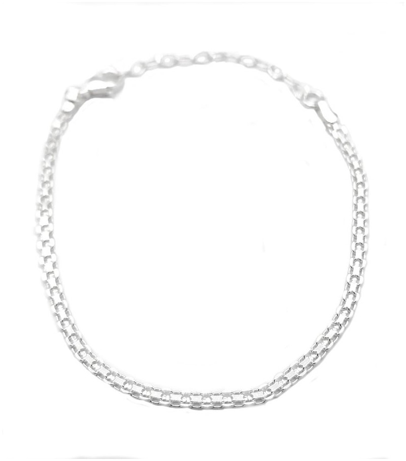 Pulsera Plana Trenzada en Plata