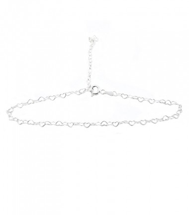 Tobillera Corazones en Plata Tobillera Corazones en Plata