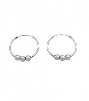 Aros Bali Plata 20mm