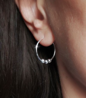 Aros Bali Plata 20mm