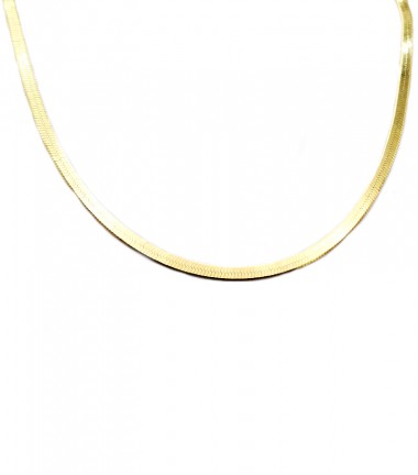 Choker Cordón Plano de Plata con Baño de Oro Choker Cordón Plano de Plata con Baño de Oro