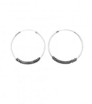 Aros Bali Plata 30mm
