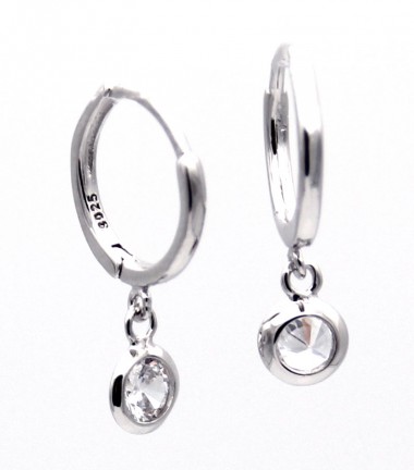 Pendientes Aros Circonita Plata Pendientes Aros Circonita Plata